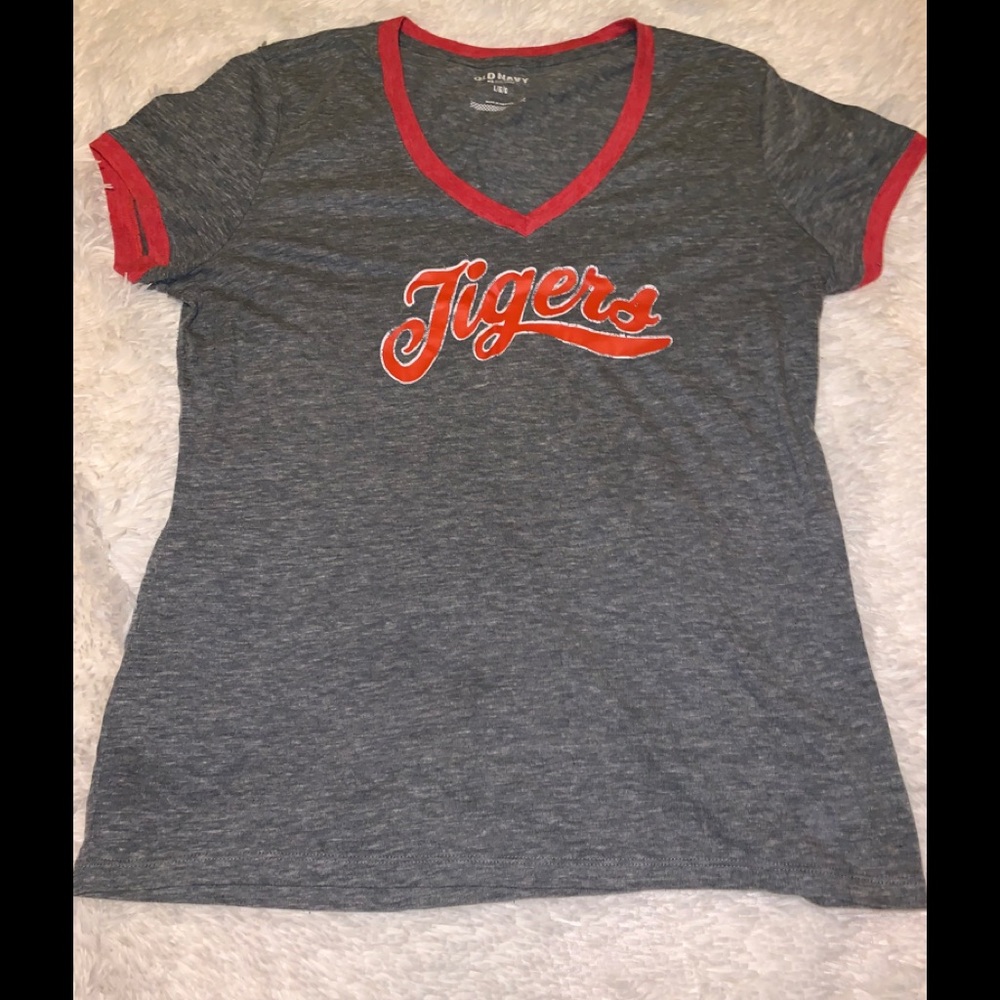 Old Navy Grey & Orange Tigers Graphic Tee